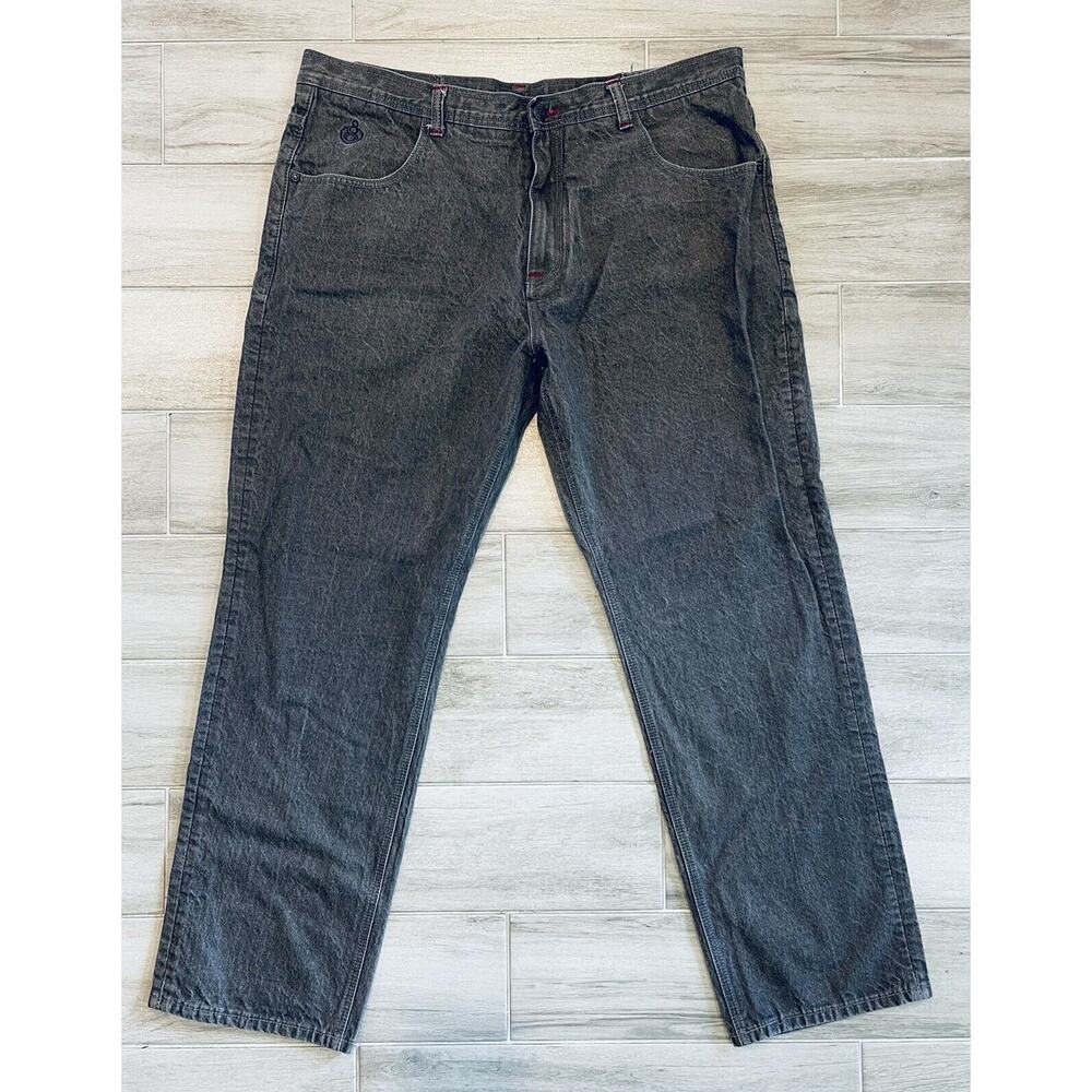 Eight 732 Jeans Mens 46x35 Relaxed Baggy Gray Heavy Denim Urban Streetwear Y2K